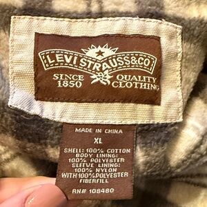 Signature by Levi Strauss Brown and Cream Jacket XL